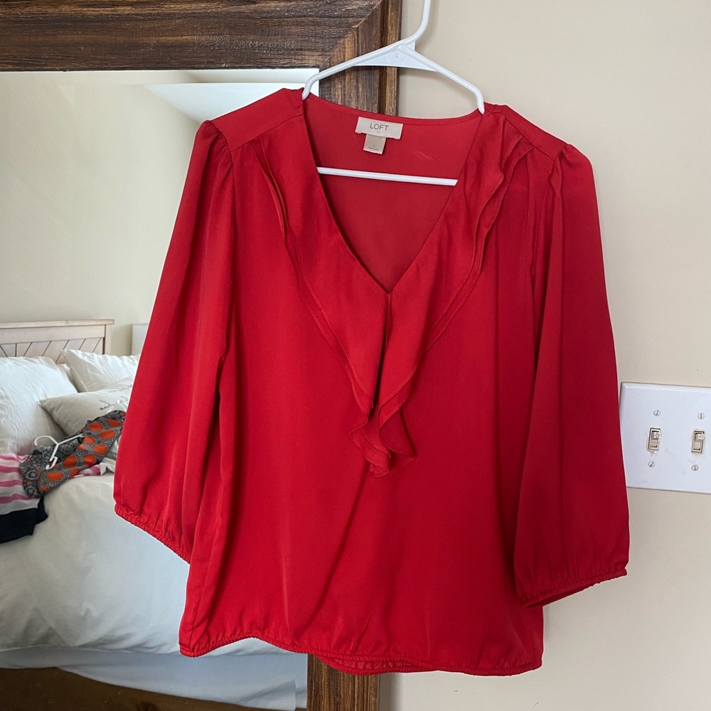 Red LOFT blouse